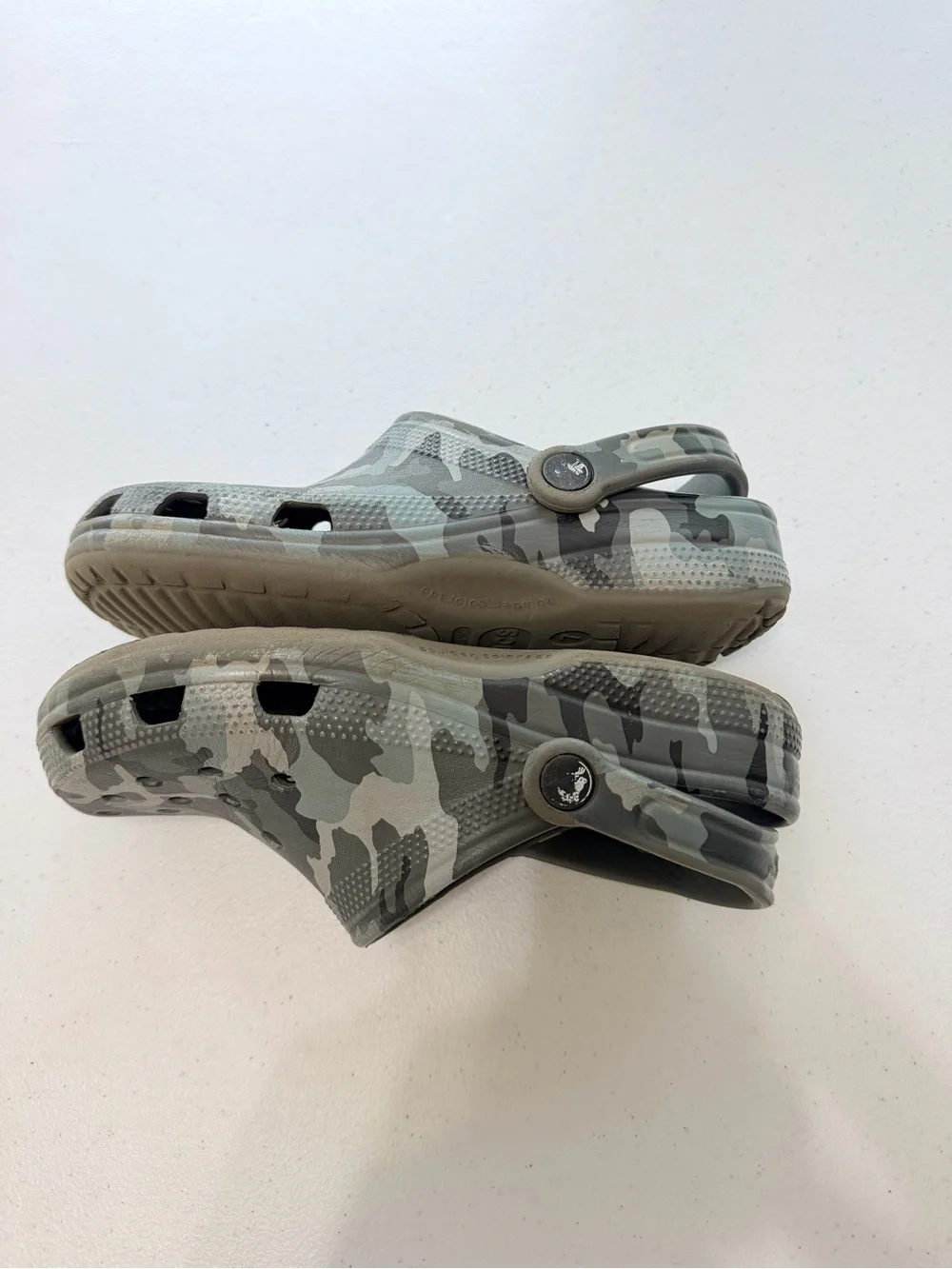 Gray Camouflage Crocs Clog Sandals